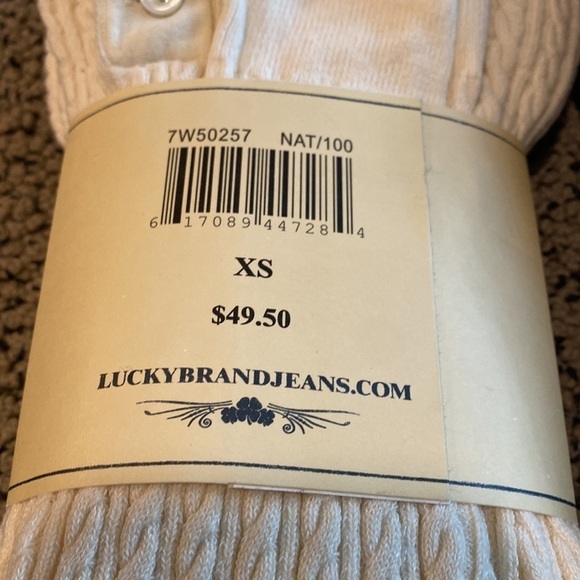 Bundle of 2 Pairs of Lucky Brand Leggings Size XS Navy & Cream- Brand new! - Picture 3 of 7
